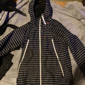O’Neil parka black white stripes